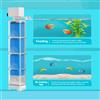 NONE Pompa Filtro Acquario 6-in-1 Silenziosa Sommergibile per Acquario, Aeratore Ossigenatore Interno, Pompa Acqua, Pompa Aria per Acquario, Generatore di Onde 220V