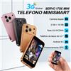 SERVO 17SE mini Smartphone Android Dual SIM Rete 3G 2GB RAM 16GB ROM Schermo piccolo da 3,0 pollici ‌ Telefoni con Sblocco Facciale GPS WiFi Fotocamera Cellulare Tascabile Compatto