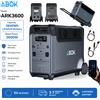 Abok Ark3600 3600W Generatore di Corrente Portatile AC, Generatore Solare 3840Wh con Batteria Lifepo4, Alimentazione Mobile per Campeggio all'Aperto, Alimentazione di Emergenza per la Casa