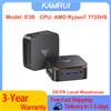 KAMRUI E3B Mini PC con AMD Ryzen7 7735HS, Max 4.75GHz, Wifi6, BT5.2, Win11 PRO, Grafica Radeon, Display 4K, Computer Desktop Compatto per Giochi
