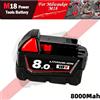 Batteria Nuova al 100% ForMilwaukee M18 8.0Ah ad Alta Potenza, 18V agli Ioni di Litio Ricaricabile per Utensili Elettrici Cordless Milwaukee M18, Batteria 8Ah