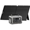 ALLPOWERS Stazione di alimentazione ALLPOWERS R600 con pannello solare da 100W/200W, 2x 600W (1200W di picco), generatore solare LiFePO4 da 299Wh per campeggio all'aperto, camper e situazioni di emergenza.