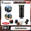 NONE Macchina da caffè espresso portatile ricaricabile Podofo 3 in 1 per capsule e caffè macinato, estrazione intelligente con riscaldamento, staccabile, facile da pulire, macchina da caffè da viaggio con