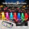 Swiatla Luce Solare RGB per Recinzione IP44, 8 Colori 11 Modalità, Lampada Decorativa da Esterno Automatica dal Tramonto all'Alba per Cortili, Scale, Muri, Terrazze, Hotel