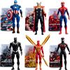 ZDTDS Set di Giocattoli Avengers ZDTDS da 18CM, Personaggi Miles Morales, Thanos, Ghost, Iron Man, Hulk, Spider, Captain Box, Thor, Falcon, War Machine