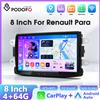 podofo Autoradio Android Podofo 2Din 4G+64G per Dacia Sandero Duster Captur Logan Symbol Docks Lodgy con CarPlay, GPS e Lettore Stereo