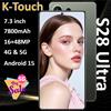 K-Touch Smartphone K-Touch S28 Ultra Android 15 5G Dual SIM Dual Standby, Cellulare Full Touch da 7.3 Pollici, Fotocamera 16+48MP, 22GB+2TB, Batteria 7800mAh, Sblocco Facciale, Telefoni Cellulari Sbloccati di