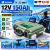 SYPOOE Batteria LiFePO4 12V 150Ah 100Ah 50Ah IP65 BMS Bluetooth 6000 cicli per motore da traina per barca da pesca, campeggio, batteria al litio 24V