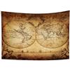 YONGFOTO Arazzo Mappa Vintage per Camera da Letto Mappa Pirata Antica del Vecchio Mondo da Parete Ritratti Grecia Atlante Storico Mare Navigazione, 100x70cm