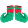 Gatuida 1 Paio di Scarpe Elfo di Natale per Adulti Copriscarpe Elfo Rosso Verde Accessori per Costume Clown Elfo di Natale