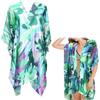 AffeGifts Bikini Copertura per Le Donne, Belle Spiagge Kimono Avvolgere Cardigani Trasparenti per Le Donne Foglia Stampata Bikini Nuoto Sarong Abbigliamento da Spiaggia per Le Vacanze Estive Piscina