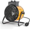 SIAL Termoventilatore industriale 3000W - Riscaldamento elettrico - Riscaldatore radiante da cantiere - Ventilatore riscaldante per garage, officine, cantieri - D3 - Giallo