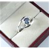 1.16 CT / 6 MM Blu Diamante Solitario Certificato Rotondo Donna Autentico Anello
