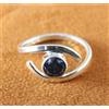 Anello Solitario in Argento 925 con Diamante Blu 1,28 Ct Round Donna Fortuna