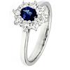 Golay Anello donna con zaffiro blu e diamanti Golay