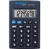DONAU Calcolatrice DONAU TECH / 8 cifre, funzione radice quadrata / 8,5 x 5,6 x 9 cm / Nero / Calcolatrice con display a 8 cifre / Alimentazione a batteria / Design compatto
