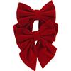 PARTENOPE SET 2 FIOCCHI VELLUTO D.T 18X25CM ROSSO