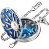 Tiong Orologio da tasca al quarzo, orologio da tasca creativo a stella, orologio da tasca alla moda per uomini e donne, regali di anniversario per vacanze