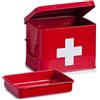 Zeller 18115 Medicina Box, Metallo, Rosso