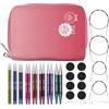 KnitPro Set ferri da maglia KnitPro Zing, circolari, intercambiabili, punta corta speciale da 10 cm, set Deluxe