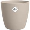 elho brussels round 20cm vaso da fiori - Mushroom Beige | Ø 20 x Alt. 18.7 cm | Adatto per interni | Plastica riciclata al 100%