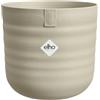 elho dune round 18cm vaso da fiori - Mushroom Beige | Ø 18.1 x Alt. 16.5 cm | Plastica riciclata al 100%