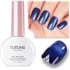 TUTUYU Smalto gel UV G162, 10 ml, blu notte glitterato (blu cielo stellato), richiede lampada UV/LED, asciugatura rapida, lunga durata 28 giorni, per feste e manicure fai da te