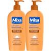 Mixa - Set di 2 autoabbronzanti - Latte corpo effetto sole pelli opache 250 ml - Aglio dorato naturale progressivo e uniforme