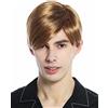 WIG ME UP-M230-19 Parrucca Uomo Corta Liscia Riga Biondo scuro