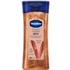 Vaseline Intensive Care Vanilla Glow Sunlit Shimmer, olio rilassante per il corpo con burro di cacao puro, vaniglia e glitter, (Vanilla Glow - 1 x 200ml)