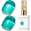 Senvenski Jelly Smalto Semipermanente, 15ml Sheer e Naturali Trasparenti Colori UV LED Nail Art Starter Kit Manicure Professionale a casa (Teal, BT016)