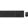 RAPOO Mouse + tastiera (mouse per computer, mouse, tastiera, senza fili, Bluetooth, 1300 DPI, ricevitore USB) nero