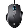 Lustrens Mouse con cavo, 4 livelli DPI regolabili, 6 tasti programmabili, mouse ergonomico per PC e laptop - Plug & Play