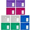 KARIDER 10 Pezzi Formato A5 Busta Porta Documenti, 5 Colori per Buste Trasparenti A5 con Etichetta, in PP con Bottone e Fori per Buste in Plastica da Ufficio e Casa