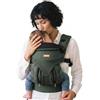 Beco Ventura Marsupio Neonato 0-36 Mesi, Verde (3,2-20 kg) | Tessuto stretch riciclato traspirante, 3 posizioni ergonomiche, seduta a M con zip, poggiatesta e cintura imbottita