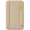 Totsy Baby Tappetino da fasciatoio con rivestimento morbido e superficie resistente | Materasso cambio pannolino impermeabile per lettino cassettiera e viaggio da neonato 70 x 50 cm Beige con stelle bianche