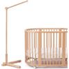 Promise Babe Baby Mobile Holder Supporto in Legno Per Culla Mobile Holder Fasciatoio Baby Music Box Baby Mobile Per Letto Playpen Fai da te Base Fissa Girevole