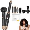 UKLISS 6 in 1 hair styler con Diffusore Spazzola Asciugacapelli Airstyler | Air Styler LCD Spazzola Phon Per Styler Capelli, 3 Temperatura Per Volume, Levigatura, Ricci E Styling