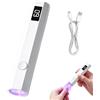 DAHAIHLAN Mini Lampada UV LED Unghie, 365+405nm con Display e Batteria da 180mAh | Lente Convessa 8X, Timer da 20/60s, Include Cavo Dati USB, Adatto per Manicure e Ricostruzione Unghie