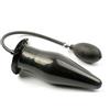 Rubberfashion Plug anale gonfiabile in lattice - XXL - plug anale gonfiabile con pompa per donne e uomini 17,5 x 7 cm nero 0,4 mm nucleo solido