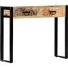 Homgoday Tavolo consolle 90 x 30 x 75 cm in legno di mango massiccio, tavolo d'ingresso sottile divano tavolino tavolino divano tavolo per soggiorno, camera da letto, corridoio, ingresso scrivania