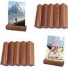 Zuuyye 10 Pezzi Portacarte in Legno, Ebano, 10 x 3 x 2 cm | ideale per segnaposto e menu, finemente levigato, base stabile, per matrimoni, ristoranti, come portafoto
