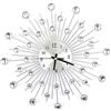 GOTOTOP Orologio da parete in ferro con diamanti orologio da parete senza cornice silenzioso, decorazione per casa, salotto, bar, 60 cm