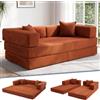 NOVOYO Divano letto 5 in 1 disossato, 200 cm, convertibile, imbottito con memory foam ad alta densità, nessun montaggio, divano letto in velluto a coste, divano letto pieghevole estraibile per