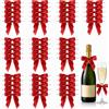 Bekecidi Nodo regalo, fiocco in raso decorativo, set 60, 9 x 9 cm, per Natale | Nodo Regalo Rosso, Nastro Raso Double Face, Collegamento Integrato, FAI DA TE Imballaggio, Decorazione Matrimonio, Natale