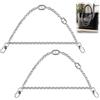 Rairsky 2 Pezzi Catena Corta per Borsa Argento, Catene Decorativa per Borse in Lega | 30/22cm Catene di Estensione Borsa, Doppio Strato Catena di Ricambio per Borse, Catenella per Borsetta Borsa a Mano Tracolla