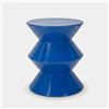 Mauro Ferretti Tavolinetto in Metallo Zag Blu Ø 37,5x45 cm