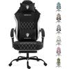 Dowinx Sedia Gaming,Ergonomica Ufficio,Sedia in rete,Nero intenso | Portata massima 140 kg,cuscino della seduta 51 cm,schienale reclinabile da 90° a 135°,ideale per casa,ufficio e videogiochi