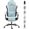 Dowinx Sedia Gaming,Ergonomica Ufficio,Sedia in rete,Verde menta | Portata massima 140 kg,cuscino della seduta 51 cm,schienale reclinabile da 90° a 135°,ideale per casa,ufficio e videogiochi