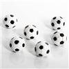Logbuch-Verlag 6 Mini palloni da Calcio Bianco Nero Palline Decorative Decorazione da Tavolo Europei 2024 Decorare Festa Compleanno Tema Calcetto Campionato 2 cm
